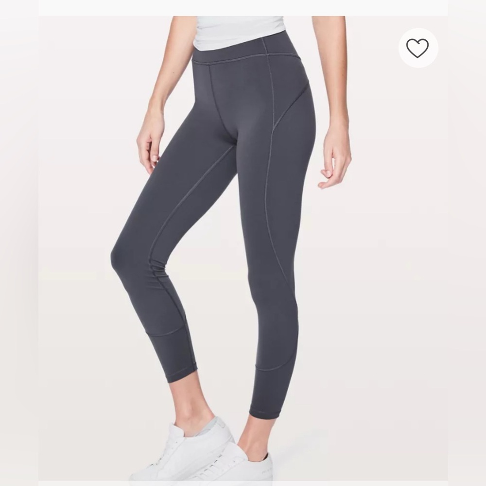 LULULEMON  In Movement Crop *Everlux 
Dark Shadow size 4